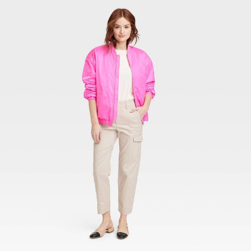 Women's Bomber Jacket - A New Day™ Pink, 4 of 7