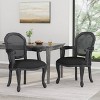 2pk Mina French Country Wood and Cane Upholstered Dining Chairs - Christopher Knight Home - 2 of 4
