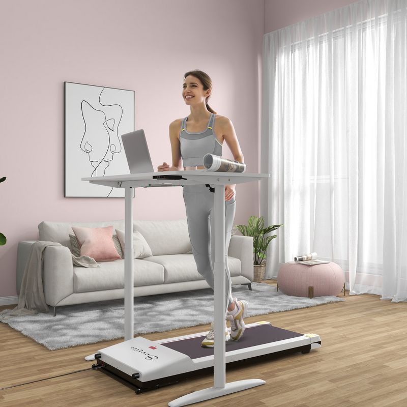 Soozier Walking Treadmill, Walking Pad Machine with LED Monitor and Remote Control for Home Gym, 4 of 9