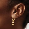 Black Bow Jewelry Petite Polished Anchor Lever Back Earrings in 14k Yellow Gold - 3 of 4