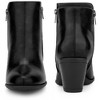 BLISSFUL STEP Women's Mid-height Heels Zipper Dressy Ankle Chelsea Booties - 2 of 4