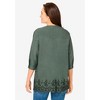 Woman Within Plus Size Embroidered Pintuck Tunic - 3 of 3