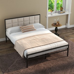 Metal Platform Bed Frame with Headboard and Footboard, 10.8" of Underbed Storage, Easy to Assemble, No Box Spring Required, No Noise - 1 of 4