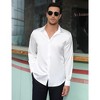 Mens Floral Dress Shirts Long Sleeve Beach Holiday Button Down Party Shirt - 2 of 4