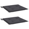 vidaXL Chair Cushion Set of 2 Anthracite Oxford fabric (100% polyester) - 3 of 4
