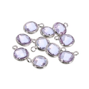 Unique Bargains DIY Craft Jewelry Making Necklace Crystal Birthstone Pendant 10 Pcs - 1 of 4