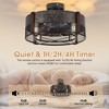Kviflon 19 Inch Caged Ceiling Fan with Light,Reversible DC Motor,Remote Control for Bedroom Kitchen,Patio - 4 of 4