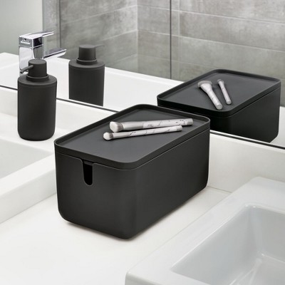 Idesign Cade Lidded Storage Bin Black Target   GUEST 192f8220 E8ec 4887 830d 65e7feabae0c