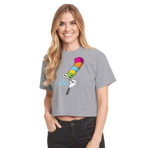 Women's - Dr. Seuss - Cat in the Hat Be Original Cropped Graphic T-Shirt - 1 of 4