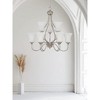 Sunset Lighting Valare 9-Light Two-Tier Chandelier in Bright Satin Nickel - 4 of 4