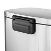 Elama 50 Liter/13 Gallon Rectangular Stainless Steel Step Trash Bin with Slow Close Mechanism - 4 of 4