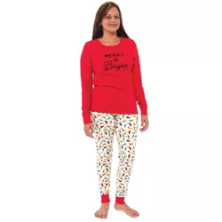 Touched By Nature Womens Unisex Holiday Pajamas, Merry And Bright : Target