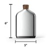 Nambe Vie Leakproof Drinking Flask, Stainless Steel & Acacia Wood Stopper, Hip Flask for Wedding Party Gift Outdoor Activities - 4 of 4