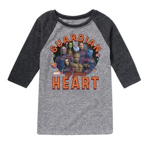 Boys' - Marvel - Guardian Of Your Heart Valentine Raglan Graphic T-Shirt - 1 of 4