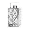 Vynxaria 18" Modern Stainless Steel Lantern with Lattice Design - 3 of 4