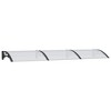 vidaXL Door Canopy Black and Transparent 118.1 in.x31.5 in. Polycarbonate - 2 of 4