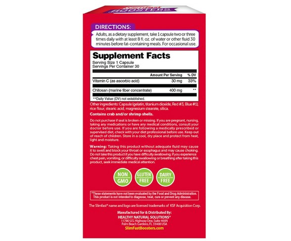 SlimFast Boosters Fat Cutter Dietary Supplement Capsules - 30ct