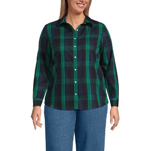 Lands' End Women's No Iron Supima Cotton Long Sleeve Shirt - 1 of 3