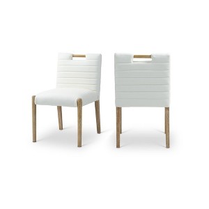 Meridian Furniture,Aimee Vegan Leather Dining Side Chair, Set of 2 - 1 of 4