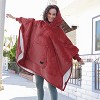 Catalonia Oversized Hoodie Sweatshirt Cape, Casual Hoodie Cape, Batwing Coat Pullover Blanket | Fluffy Fleece, Comfortable, Roomy | for Adults - 3 of 4