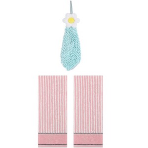REGALWOVEN 3 Pcs Soft Absorbent Bathroom Hand Towels for Kitchen, Gym - 1 of 4