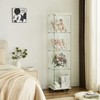 Okak Display Cabinet with Glass Door and Acrylic Shelves, Storage Cabinet with Lock and Wheels, Cabinet for Living Room, Bedroom - 2 of 4