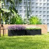 Resenkos Raised Garden Bed, Planter Box Outdoor,2 Pack 20 Inch Railing Flower Pots, Self-Watering Hanging Planter Box, Black - 2 of 4