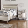 Classic Bedroom Elegant Nightstand 2-Drawers Bed Side Table Plywood - 4 of 4