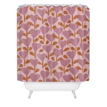 Alisa Galitsyna Heart Garden Shower Curtain Pink - Deny Designs