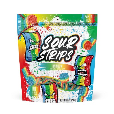 Sour Strips Rainbow Candy Party Pack - 10.2oz : Target
