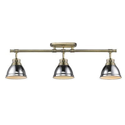 Duncan Rubbed Bronze 3-Light Semi-Flush Mount Fixture