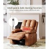 GustoWave 27"W Power Recliner Chair with Heat and Massage - 360° Swivel Faux Leather Rocking Chair for Adults with Cup Holder for Aldult - 3 of 4