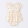 Baby Girls' Costal Ribbed Romper - Cloud Island™ White - 2 of 4