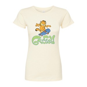 Women's - Garfield - Garfield Skater Logo Fitted Graphic T-Shirt - 1 of 3