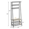 31.5''Coat Rack, 3-in-1 Hall Tree with Shoe Bench - 2 of 4
