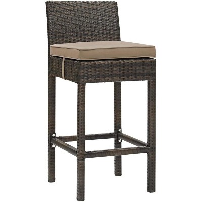 Modway Conduit Outdoor Patio Wicker Rattan Bar Stool - Brown Mocha : Target