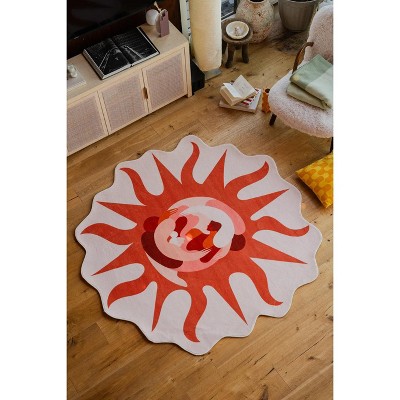 Lany Space Maggie Stephenson Irregular Solstice Earth Rug, Orange 6'x6'