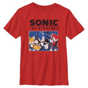 Boys Sonic the Hedgehog Trio Group Shot T Shirt - 1 of 4