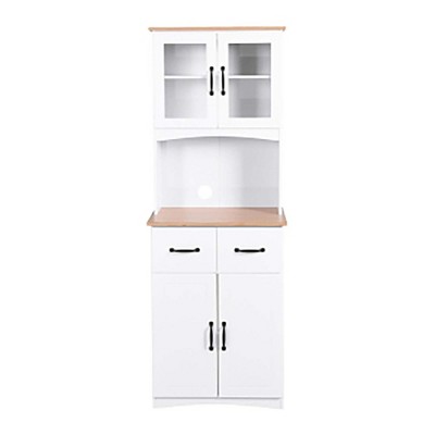 Storage Cabinet MDF Cabinet With Doors Shelf Drawers Tall Free Standing Cabinet For Entryway Living Room Home