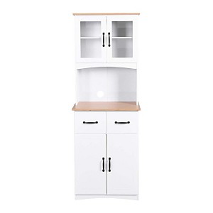 Storage Cabinet MDF Cabinet With Doors Shelf Drawers Tall Free Standing Cabinet For Entryway Living Room Home - 1 of 4