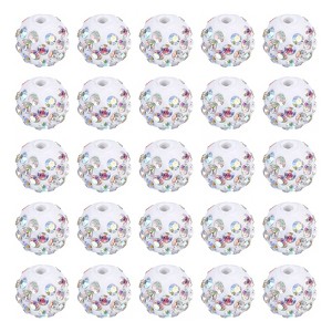 Unique Bargains Sparkling Disco Crystal Rhinestone Clay Beads DIY Round Bead 0.4" Multicolor - 1 of 4