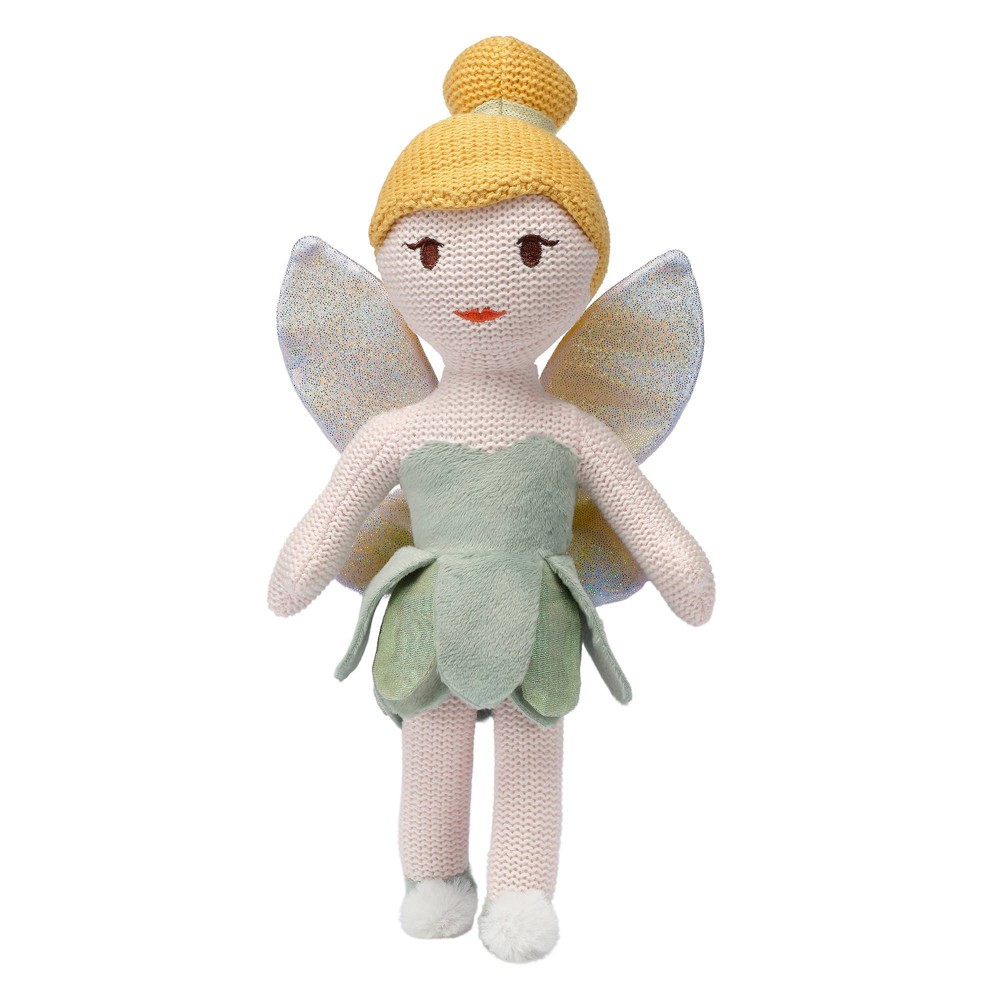 Photos - Doll Lambs & Ivy Disney Tinker Bell Luxury Knit Plush Fairy Stuffed Animal Toy