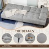 Celebalcony 64.2" Convertible Futon Upholstered Sofa Bed - 4 of 4