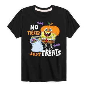 Boys' - SpongeBob SquarePants - No Tricks Just Treats Short Sleeve Graphic T-Shirt - 1 of 4
