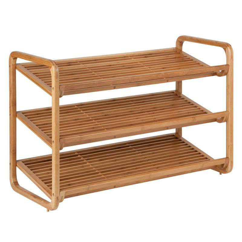 Honey-Can-Do 20 in. H X 13 in. W X 30 in. L Bamboo Shoe Rack, 1 of 3