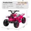 Jojoka ATV for Kids,  Battery Powered Ride On Quad with Lights & Music, Electric 4 Wheeler for Toddlers Ages 1-4, Indoor/Outdoor Ride On Car - 3 of 4