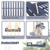 Whisen Twin Size Acacia Wood Porch Swing Bed - Hemp Rope Hanging System, 400lb Capacity, Weather-Resistant Outdoor Lounger - 4 of 4