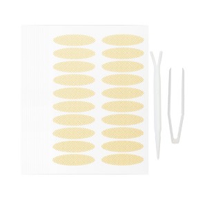 Unique Bargains Double Eyelid Tape with Fork Tweezers Beige 600 Pcs 1 Set - 1 of 4