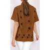 LA LEELA Women's Summer Casual Hawaiian Blouse Shirt Solid Blouses Short Sleeve Button Up Dress Tops Tee Shirts Tank Top Women - 3 of 4