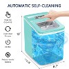 ZAFRO Ice Makers Countertop with Self-Cleaning, 26lbs/24hrs, 9 Cubes Ready in 6 Mins, Portable Ice Machine with 2 Sizes, Green - 2 of 3